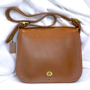 Vintage COACH Stewardess British Tan Shoulder Bag